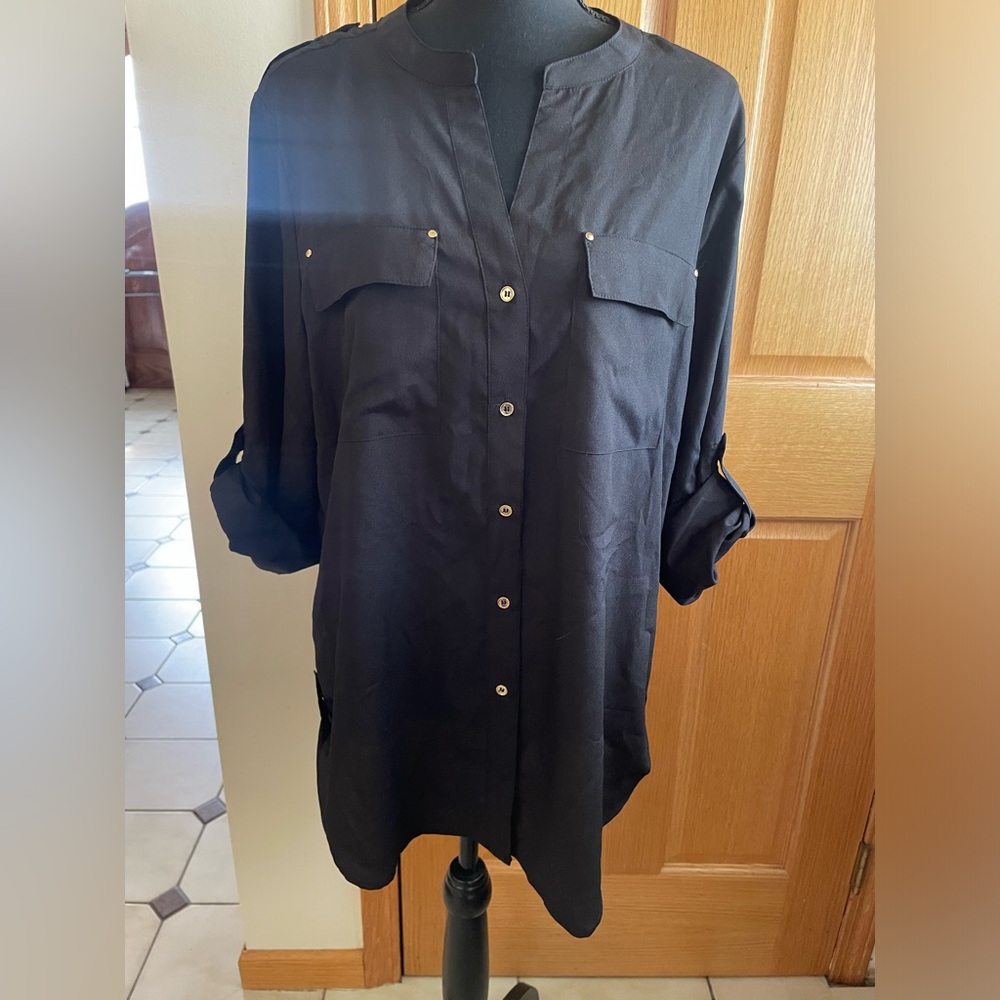 Premise Studio semi-sheer blouse